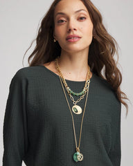 Chico's Jewelry Convertible Triple-Strand Pendant Necklace