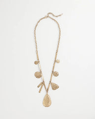 Chico's Jewelry Ash Gold Collection Charm Necklace