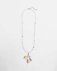 Chico's Jewelry Seashell Beaded Pendant Necklace
