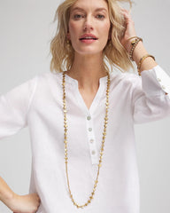 Chico's Jewelry Gold Nugget Single Strand Necklace