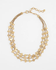 Chico's Jewelry Goldtone Nugget Collar Necklace