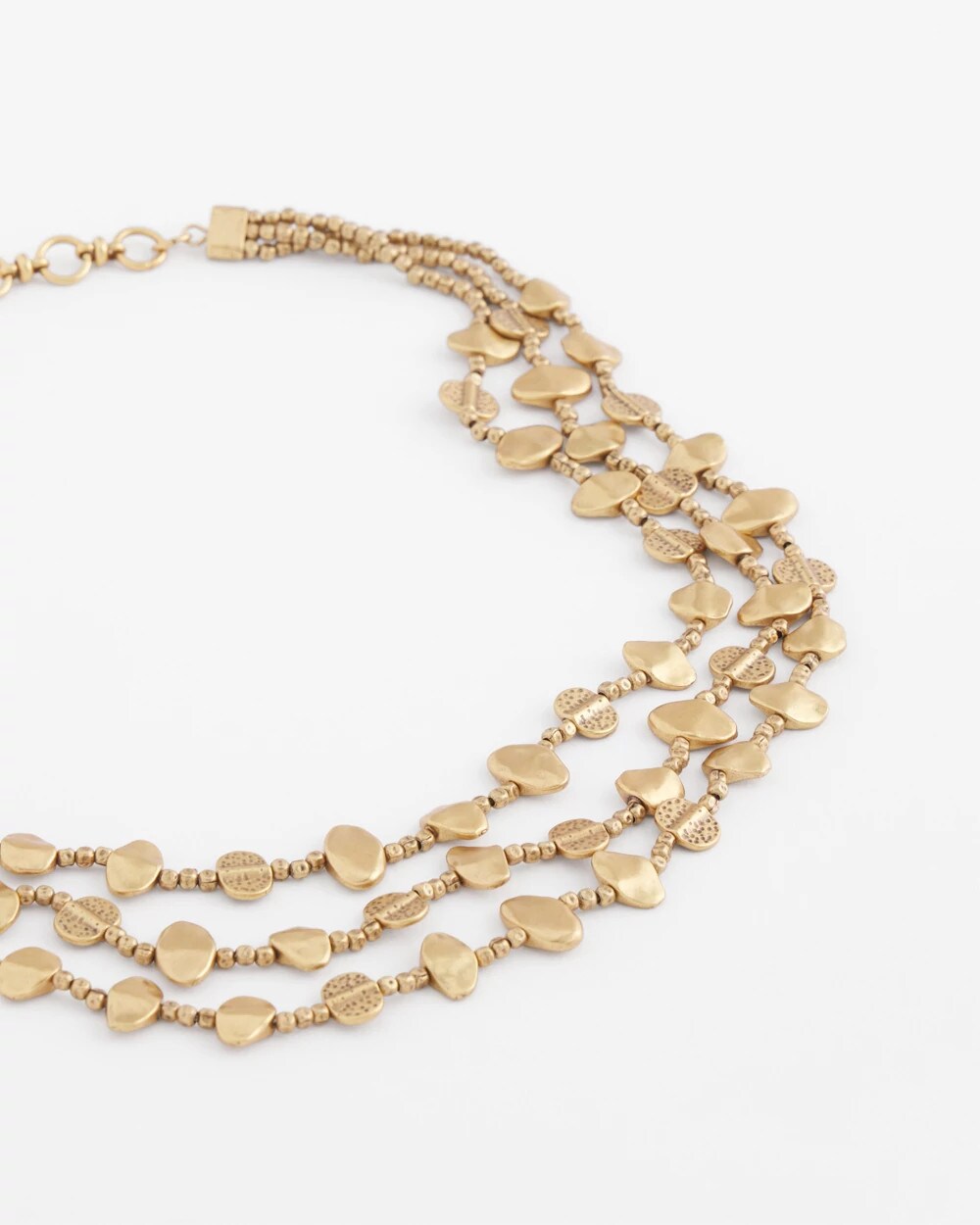 Chico's Jewelry Goldtone Nugget Collar Necklace