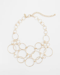 Chico's Jewelry Short Goldtone Multi-Strand Link Necklace
