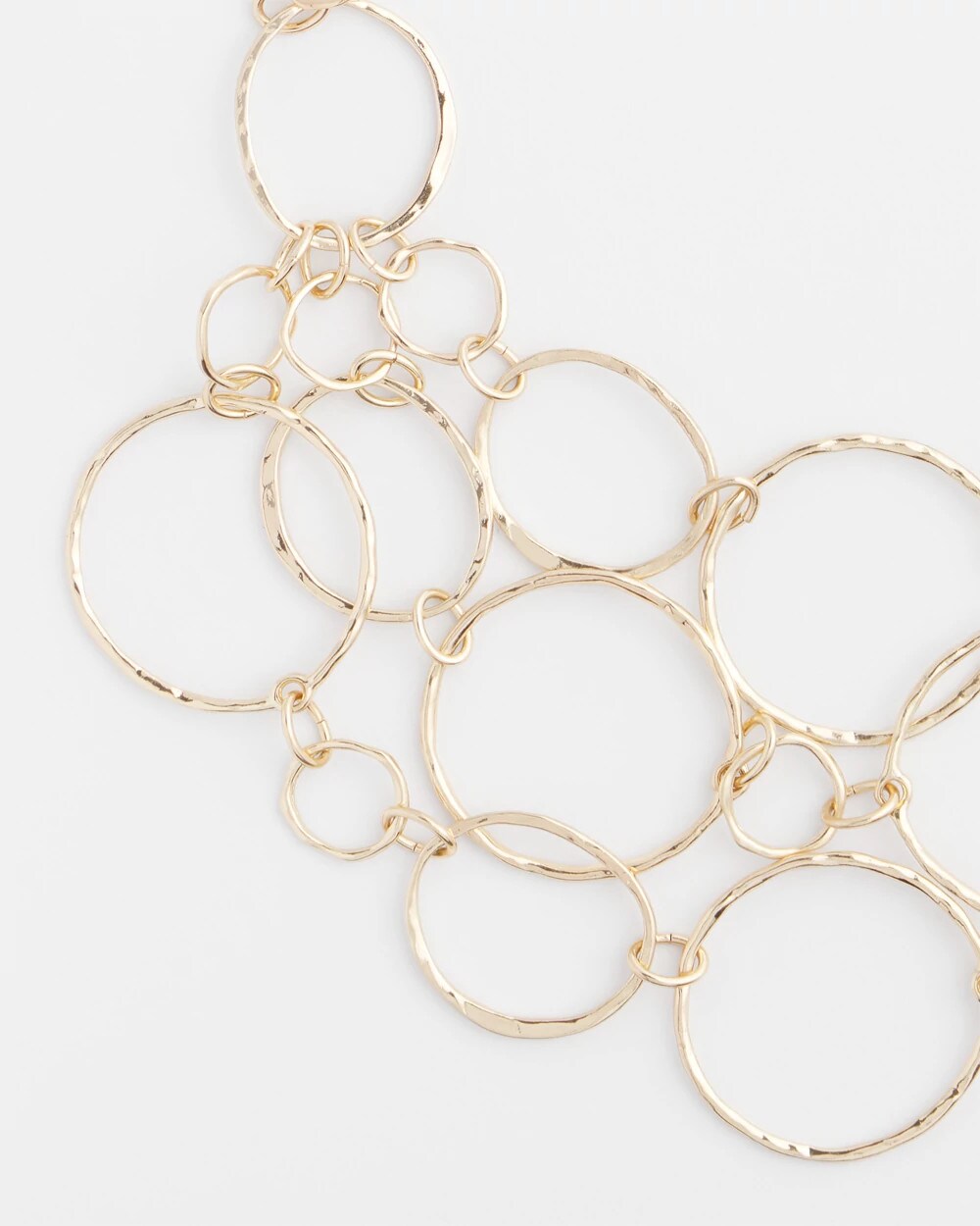 Chico's Jewelry Short Goldtone Multi-Strand Link Necklace