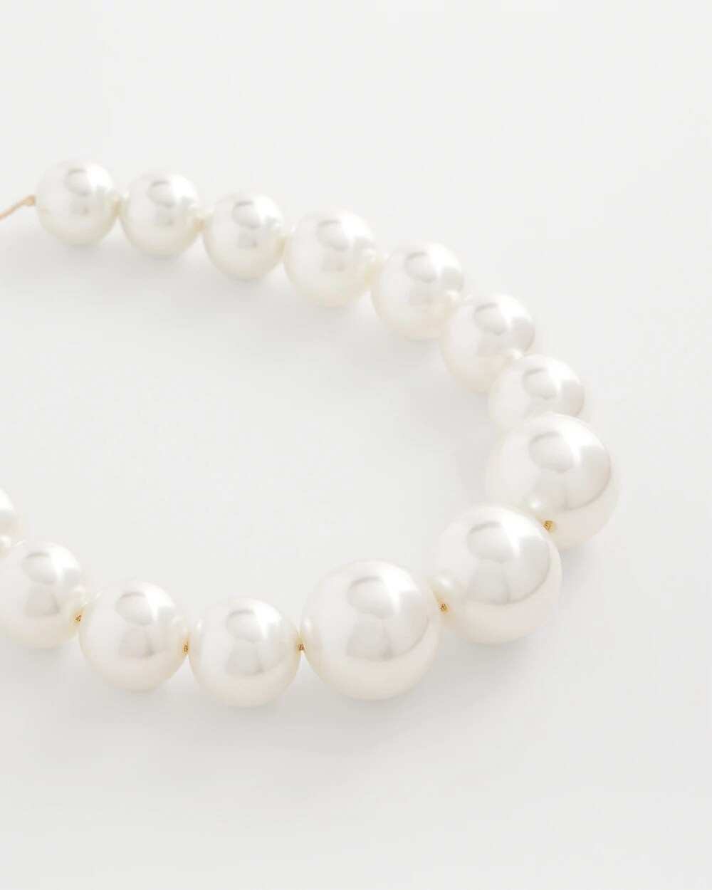 Chico's Jewelry Large Pearl Collar Necklace