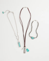 Chico's Jewelry Convertible Turquoise & Charms Motif Necklace