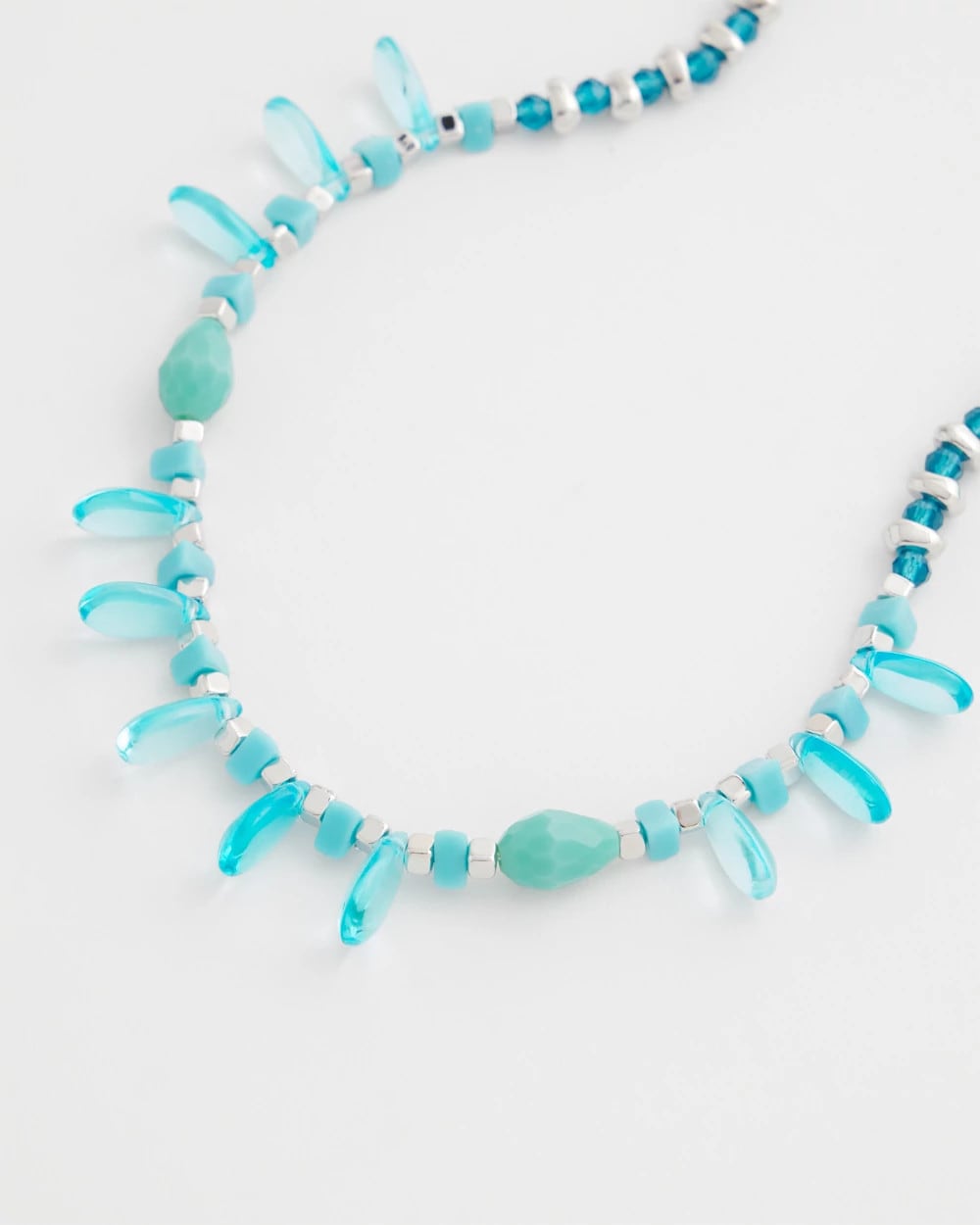 Chico's Jewelry Teal Beaded Single Strand Necklace