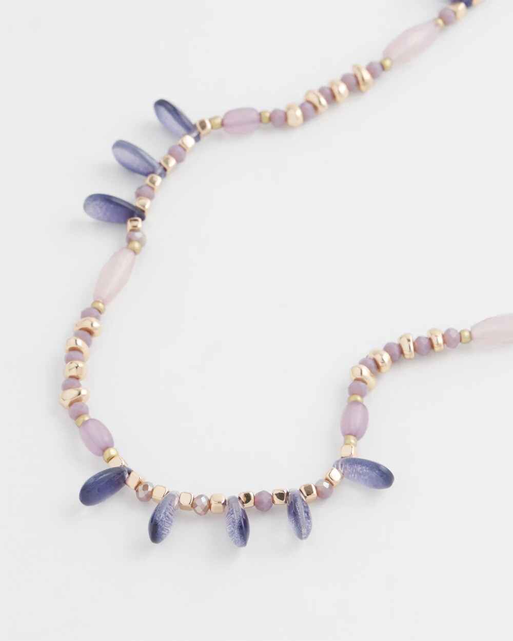 Chico's Jewelry Purple Beaded Single Strand Necklace