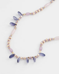 Chico's Jewelry Purple Beaded Single Strand Necklace