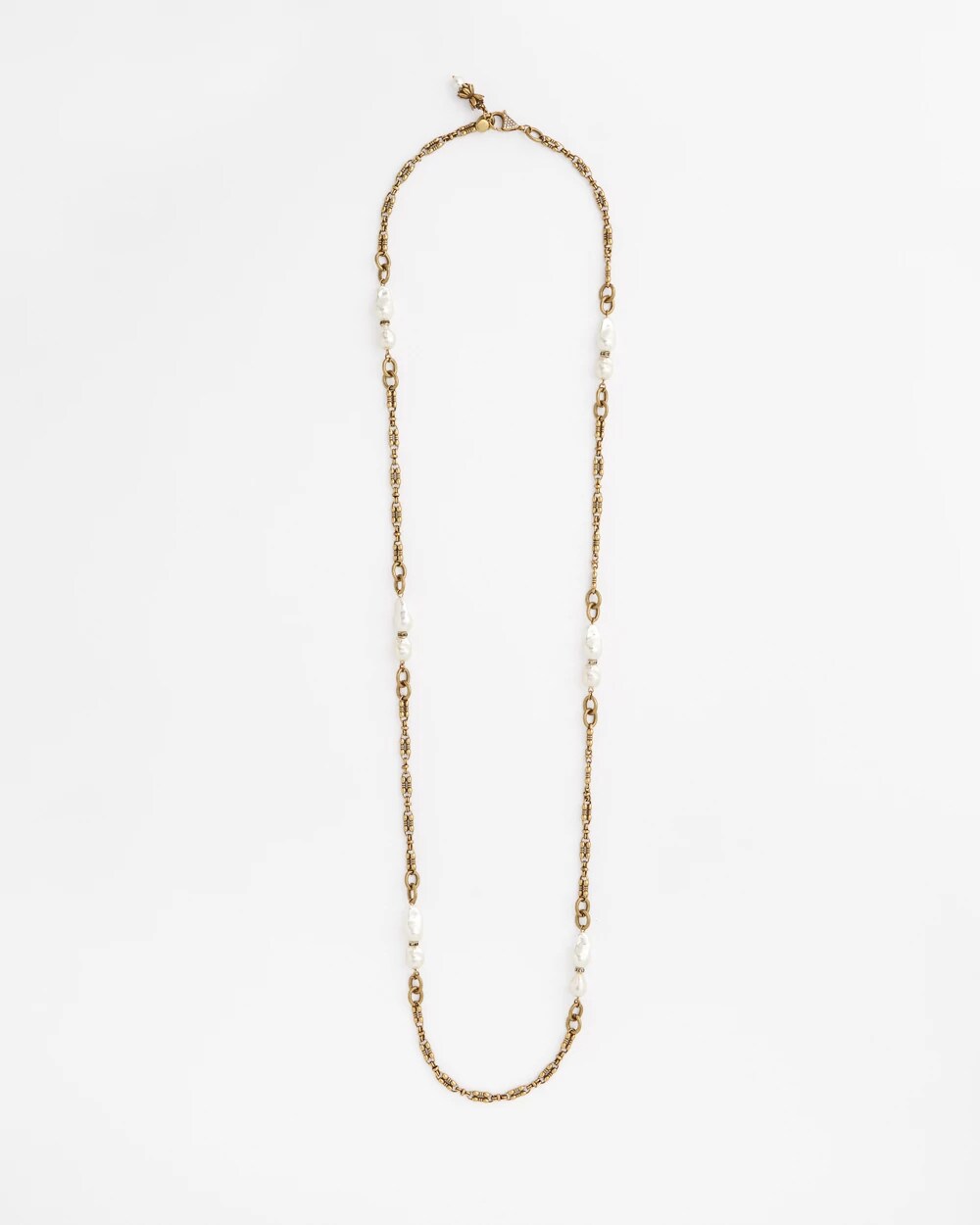 Chico's Jewelry Single Strand Modern Pearl Necklace