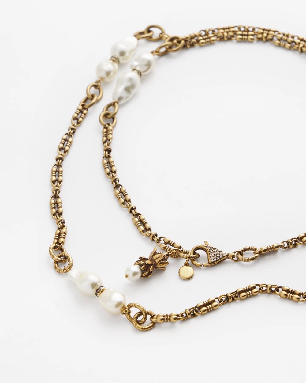 Chico's Jewelry Single Strand Modern Pearl Necklace