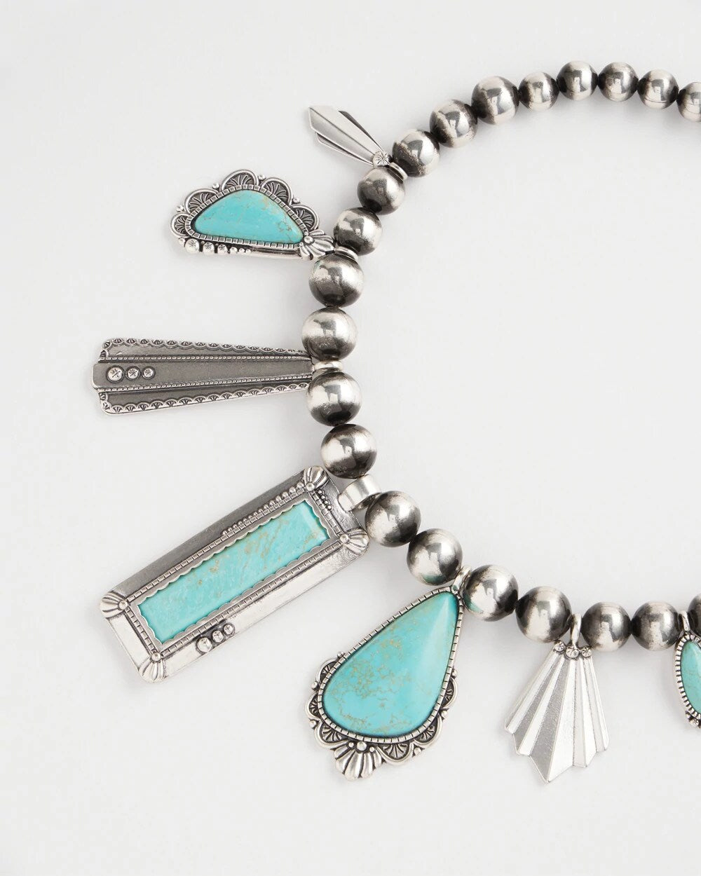 Chico's Jewelry Chico's Originals Turquoise & Charms Motif Collar Necklace