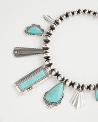 Chico's Jewelry Chico's Originals Turquoise & Charms Motif Collar Necklace