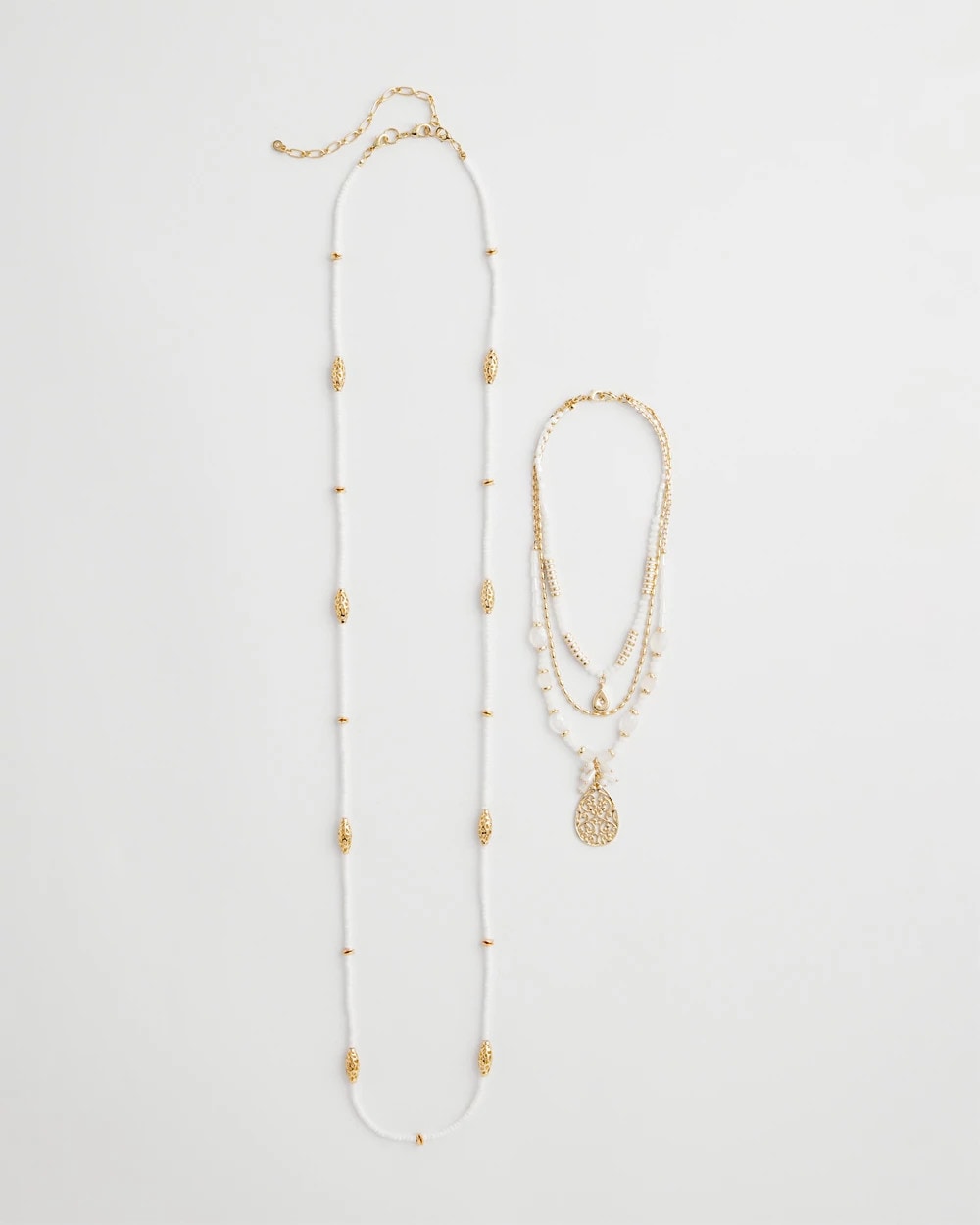 Chico's Jewelry Convertible Beaded Pendant Necklace