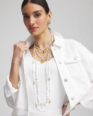 Chico's Jewelry Convertible Beaded Pendant Necklace