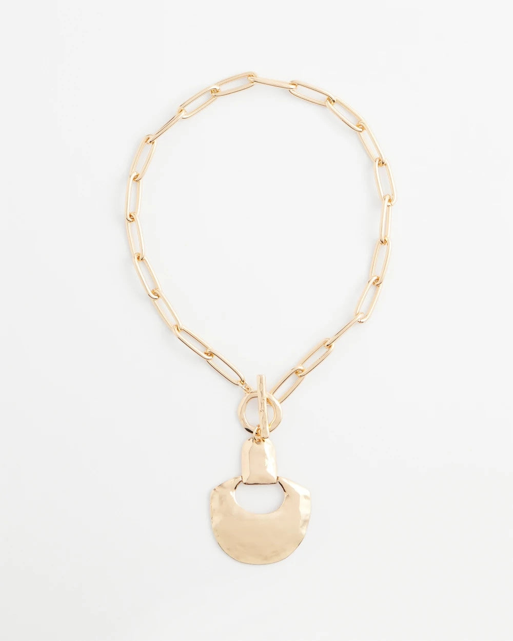 Chico's Jewelry Goldtone Toggle Pendant Necklace