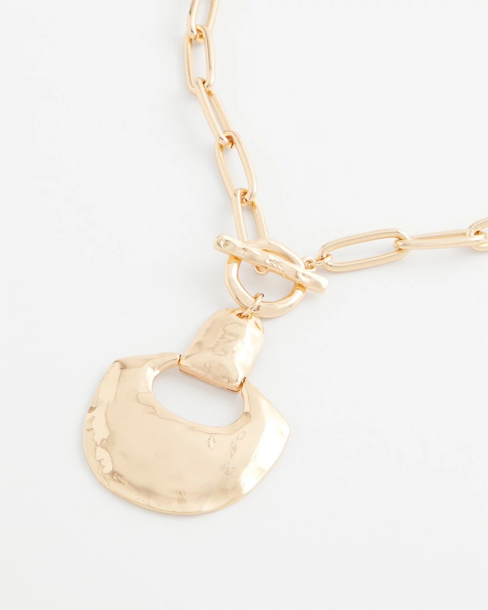Chico's Jewelry Goldtone Toggle Pendant Necklace