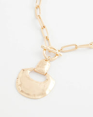 Chico's Jewelry Goldtone Toggle Pendant Necklace