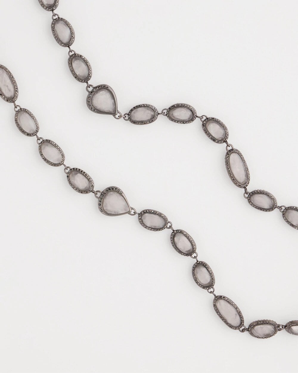 Chico's Jewelry Frosted Quartz Single Strand Necklace