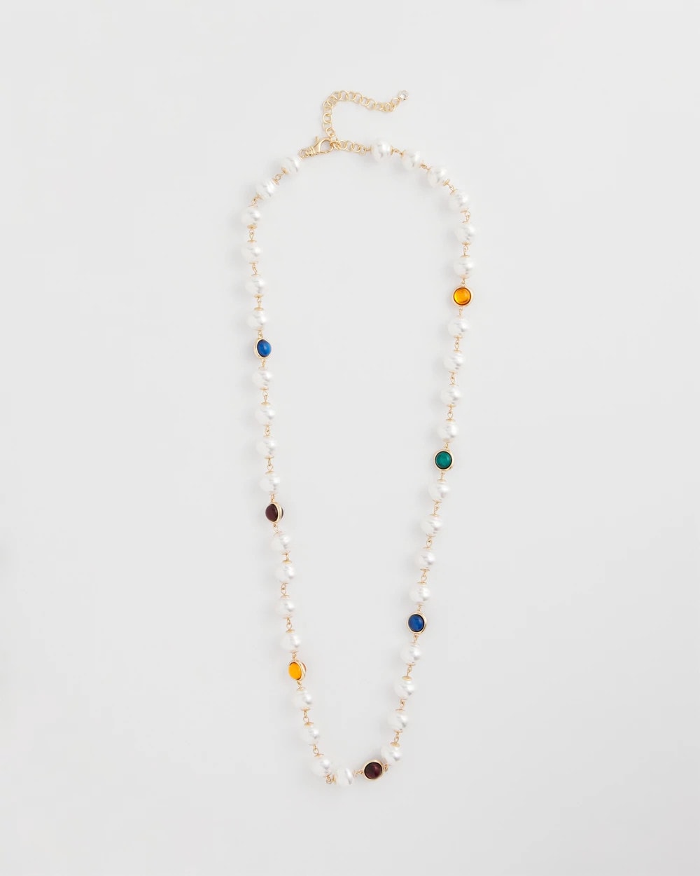 Chico's Jewelry Beaded Faux Pearl Single-Strand Necklace