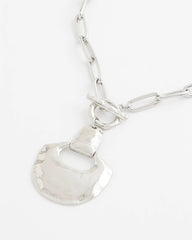 Chico's Jewelry Silvertone Toggle Pendant Necklace