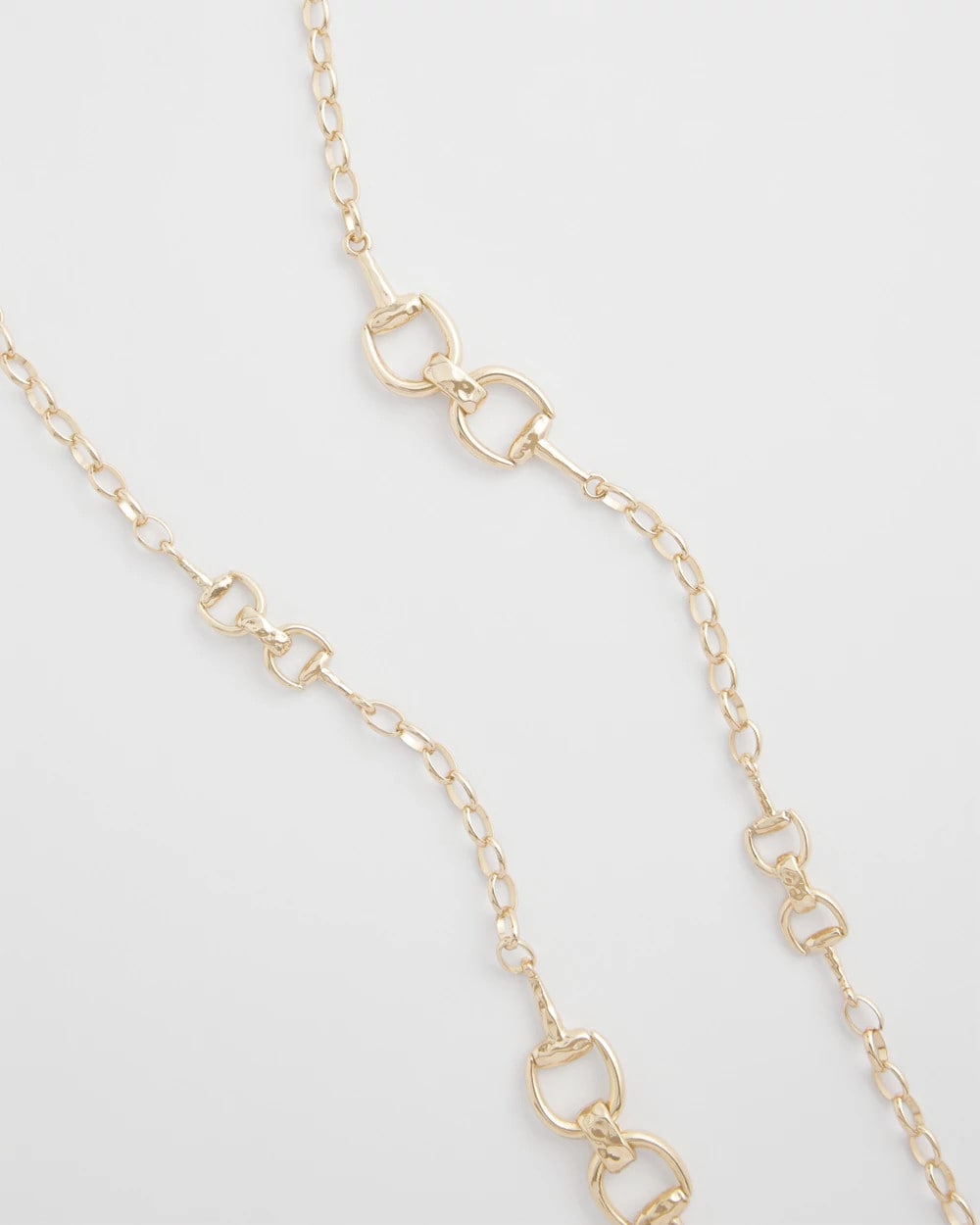 Chico's Jewelry Equestrian Horsebit Long Link Necklace
