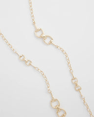 Chico's Jewelry Equestrian Horsebit Long Link Necklace