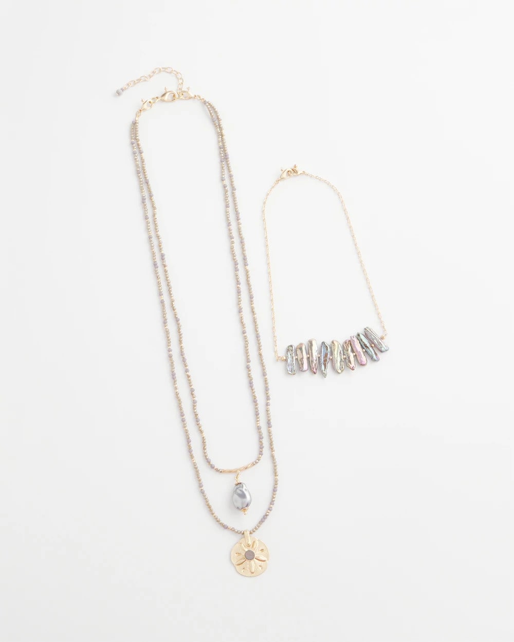 Chico's Jewelry Convertible Abalone Pendant Necklace