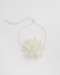 Chico's Jewelry White Flower Tie Choker Necklace