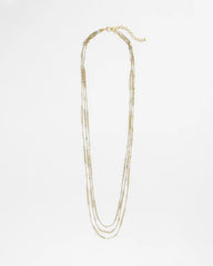 Chico's Jewelry Multi Strand Gold-Tone Necklace