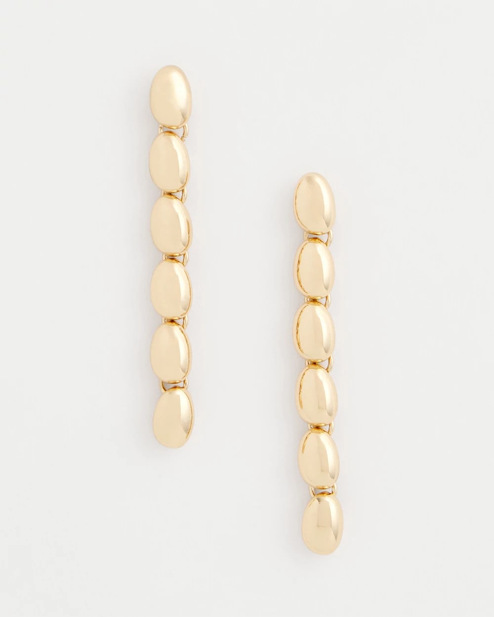 Chico's Jewelry Gold Linear Beaded Earrings