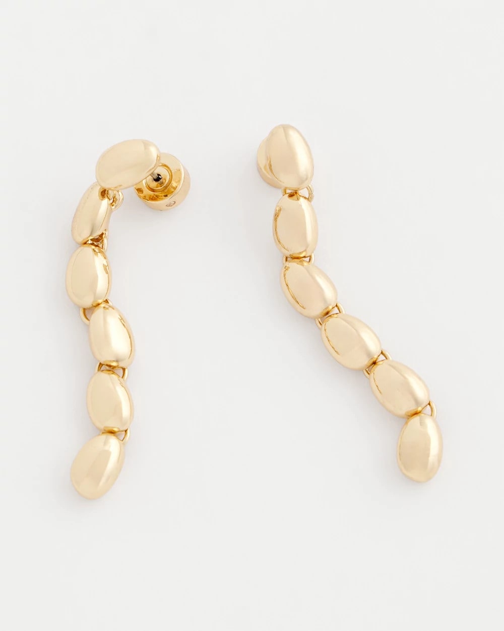 Chico's Jewelry Gold Linear Beaded Earrings