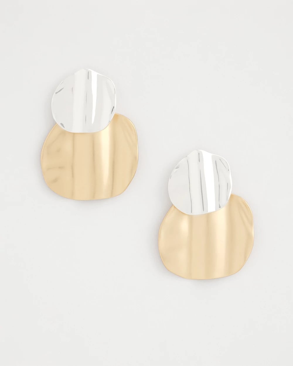 Chico's Jewelry Crinkle Mixed Metal Earrings