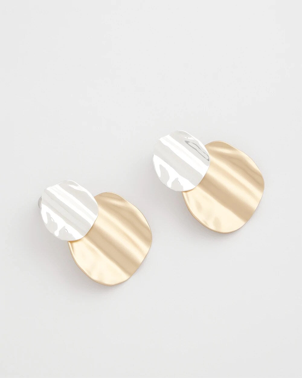 Chico's Jewelry Crinkle Mixed Metal Earrings
