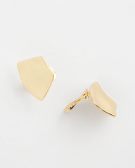 Chico's Jewelry Gold Fan Clip On Earrings