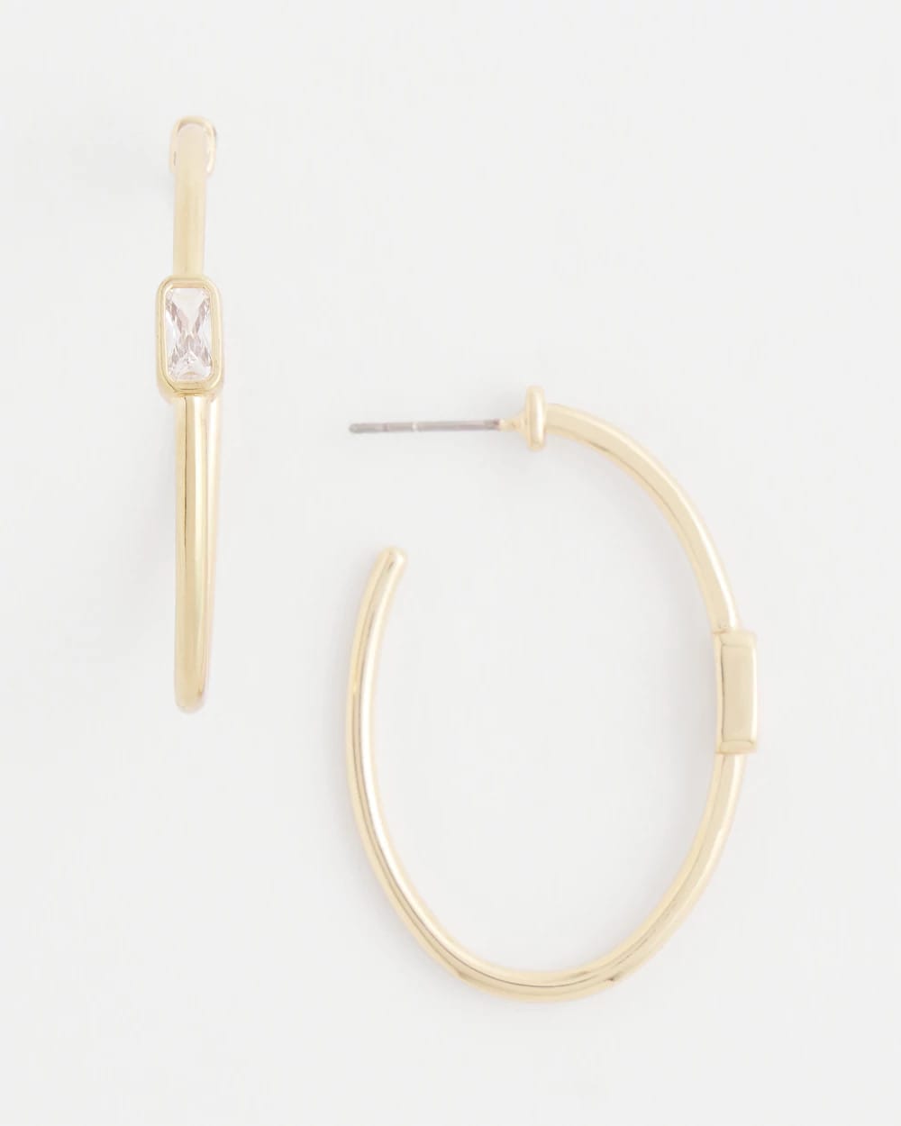 Chico's Jewelry Gold Oval Hoop Earrings