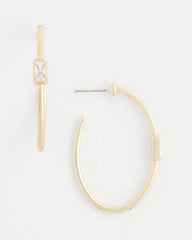 Chico's Jewelry Gold Oval Hoop Earrings