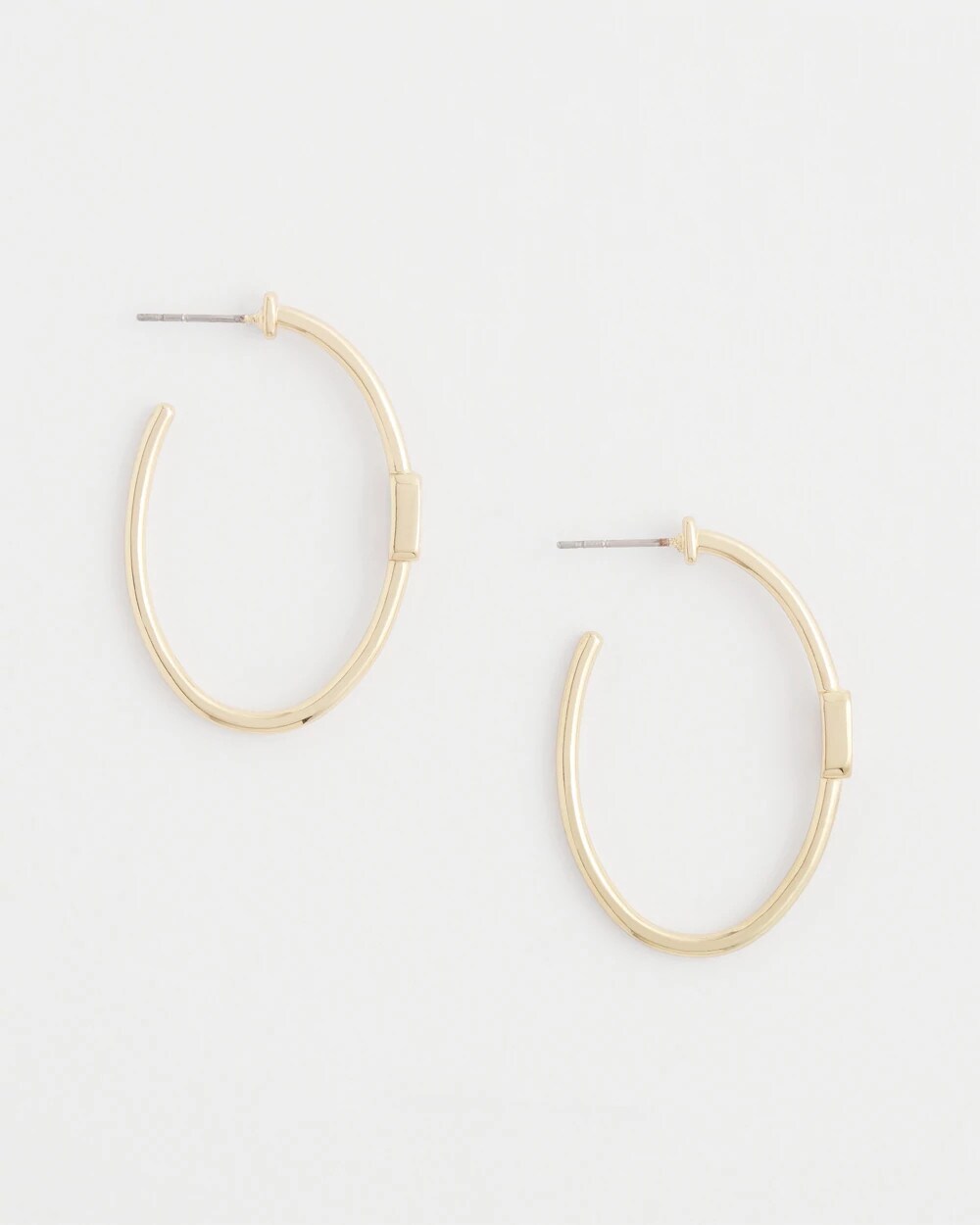 Chico's Jewelry Gold Oval Hoop Earrings