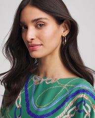 Chico's Jewelry Gold Oval Hoop Earrings