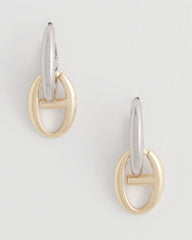 Chico's Jewelry Mixed Metal Link Earrings
