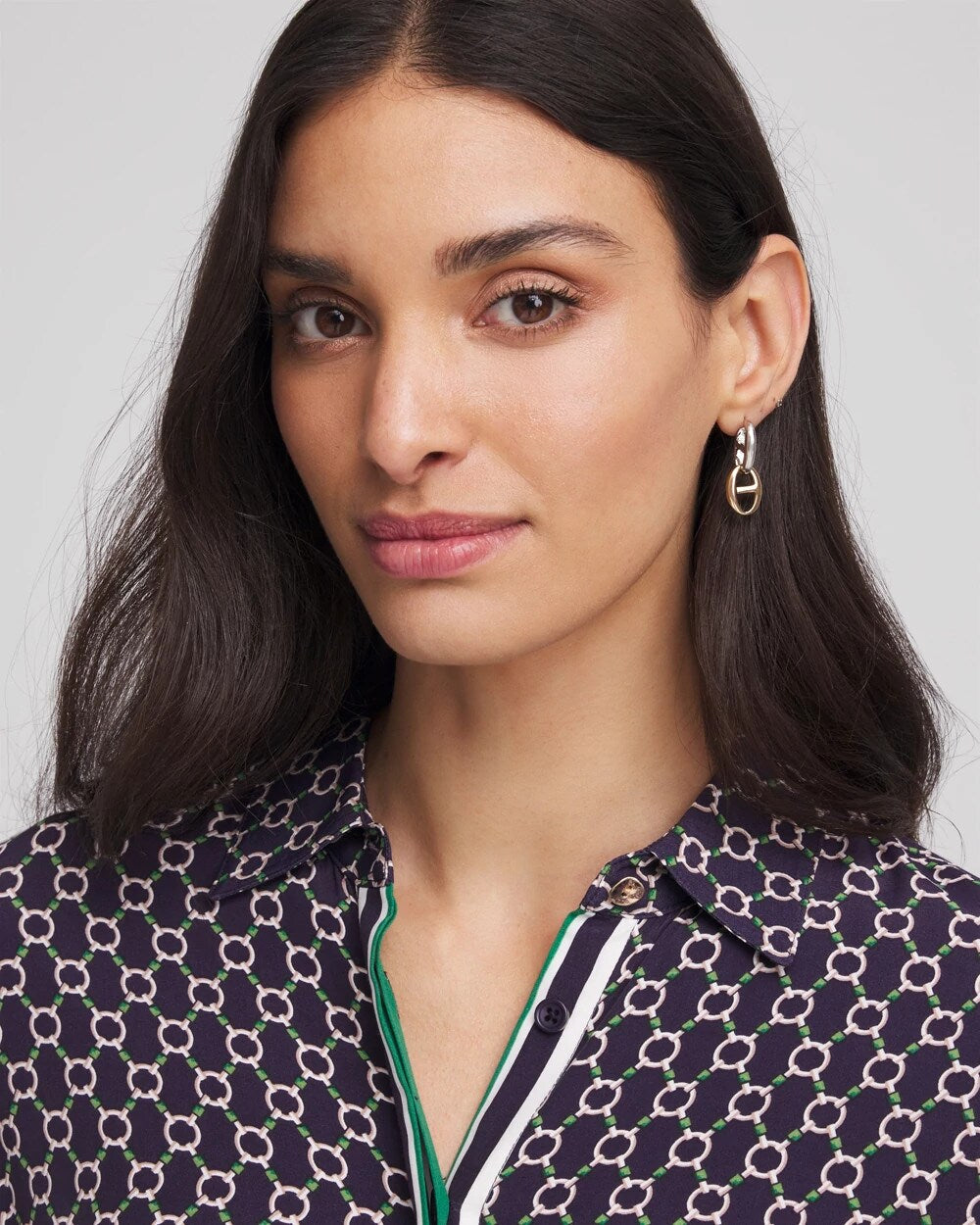 Chico's Jewelry Mixed Metal Link Earrings