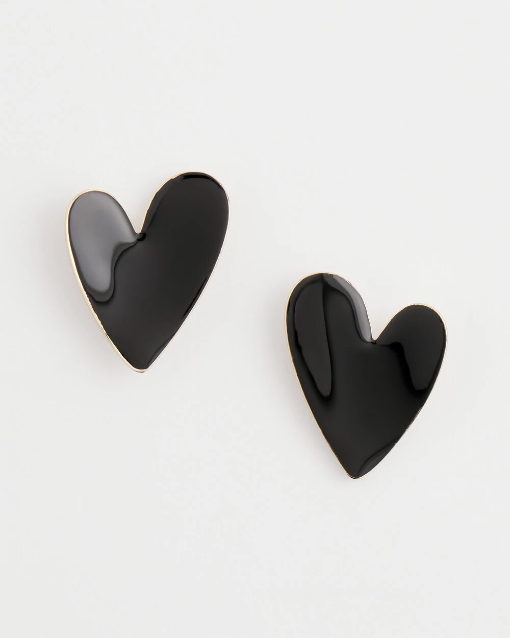Chico's Jewelry Black Heart Earrings
