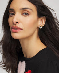 Chico's Jewelry Mini Bejeweled Heart Stud Earrings