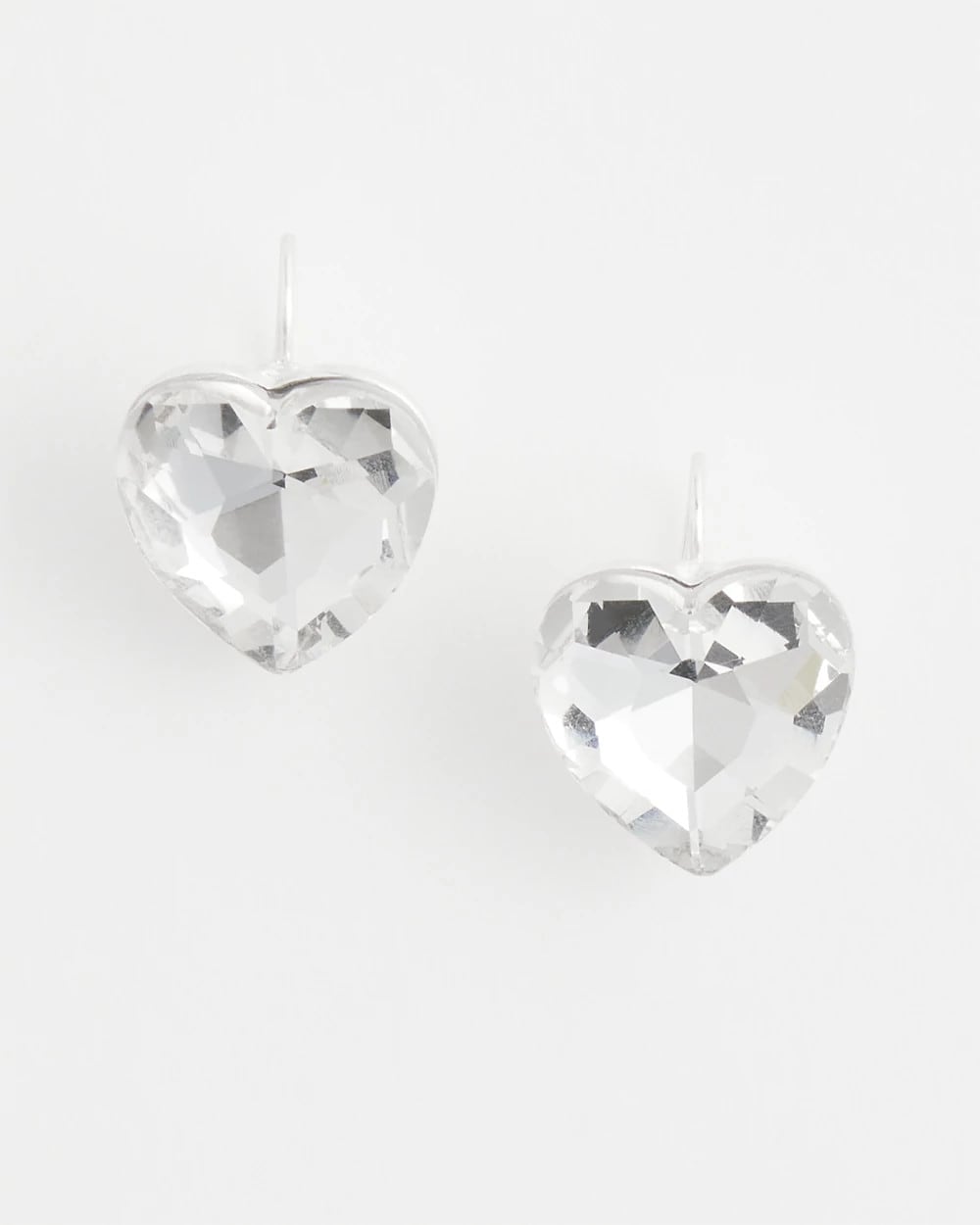 Chico's Jewelry Crystal Heart Gem Drop Earrings