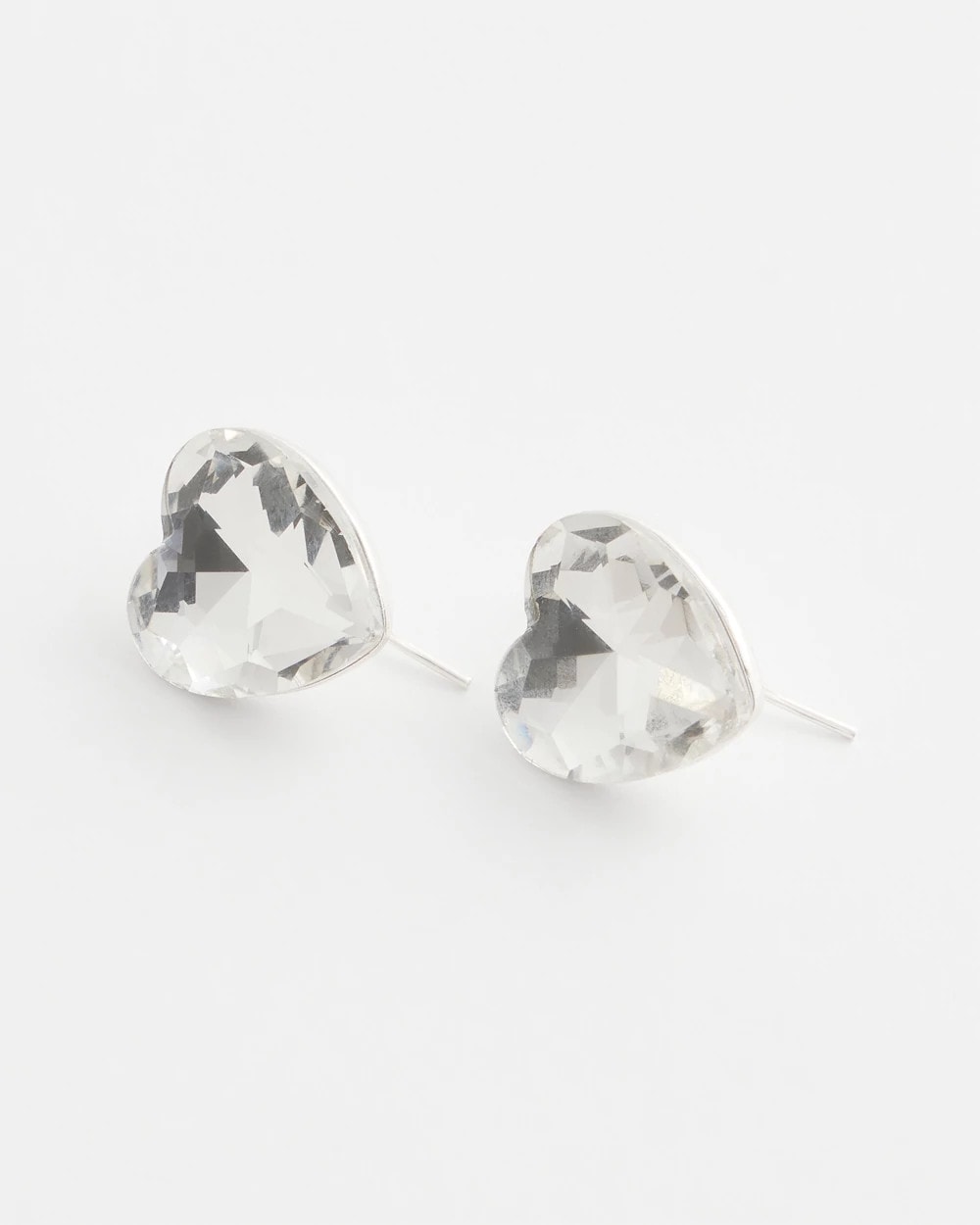 Chico's Jewelry Crystal Heart Gem Drop Earrings