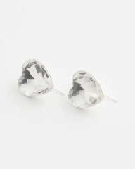 Chico's Jewelry Crystal Heart Gem Drop Earrings