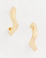 Chico's Jewelry Gold Wavy Hoop Earrings