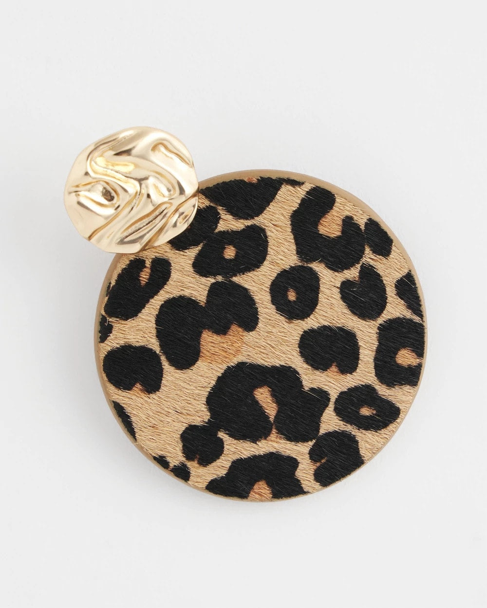 Chico's Jewelry Round Haircalf Earrings
