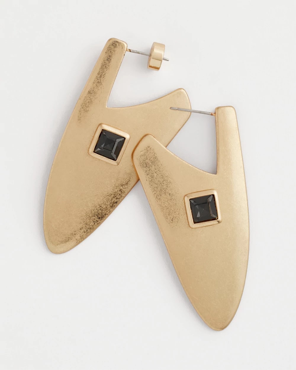 Chico's Jewelry Gold Triangle Linear Earrings