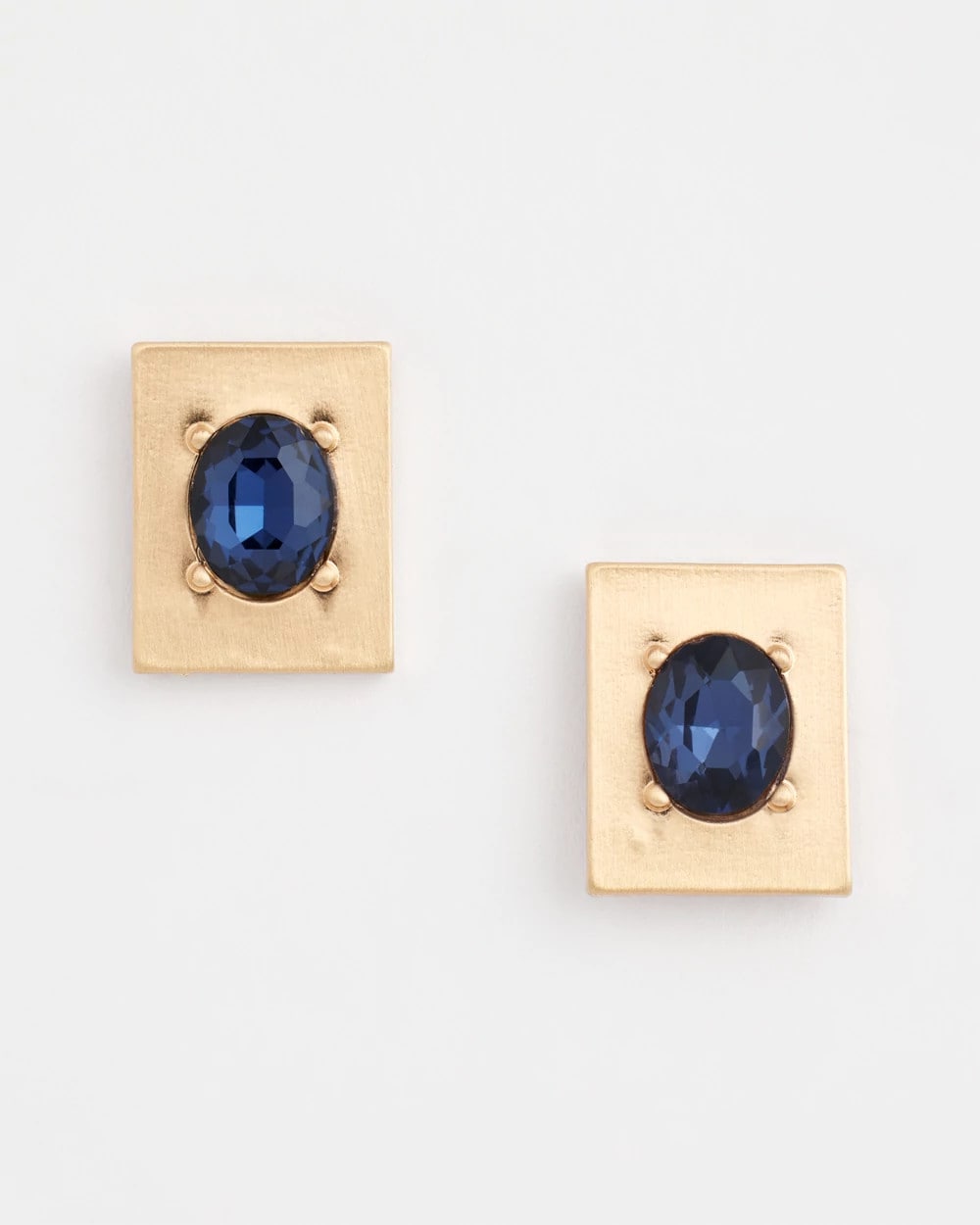 Chico's Jewelry Blue & Gold Stud Earrings